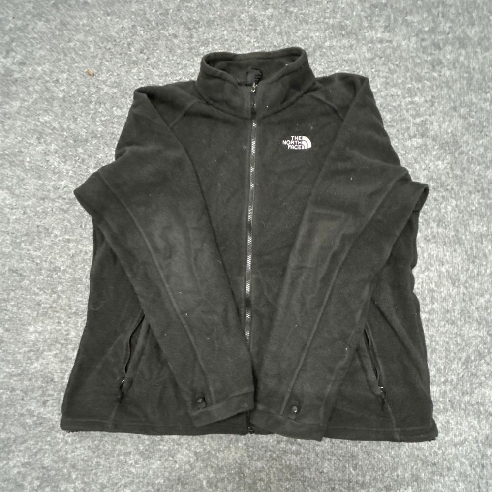 The North Face Fleece Jacket Womens Size XXL Black Full Zip Soft Outdoor Warm